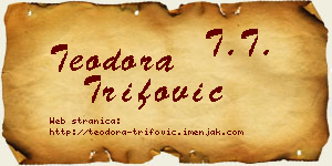 Teodora Trifović vizit kartica